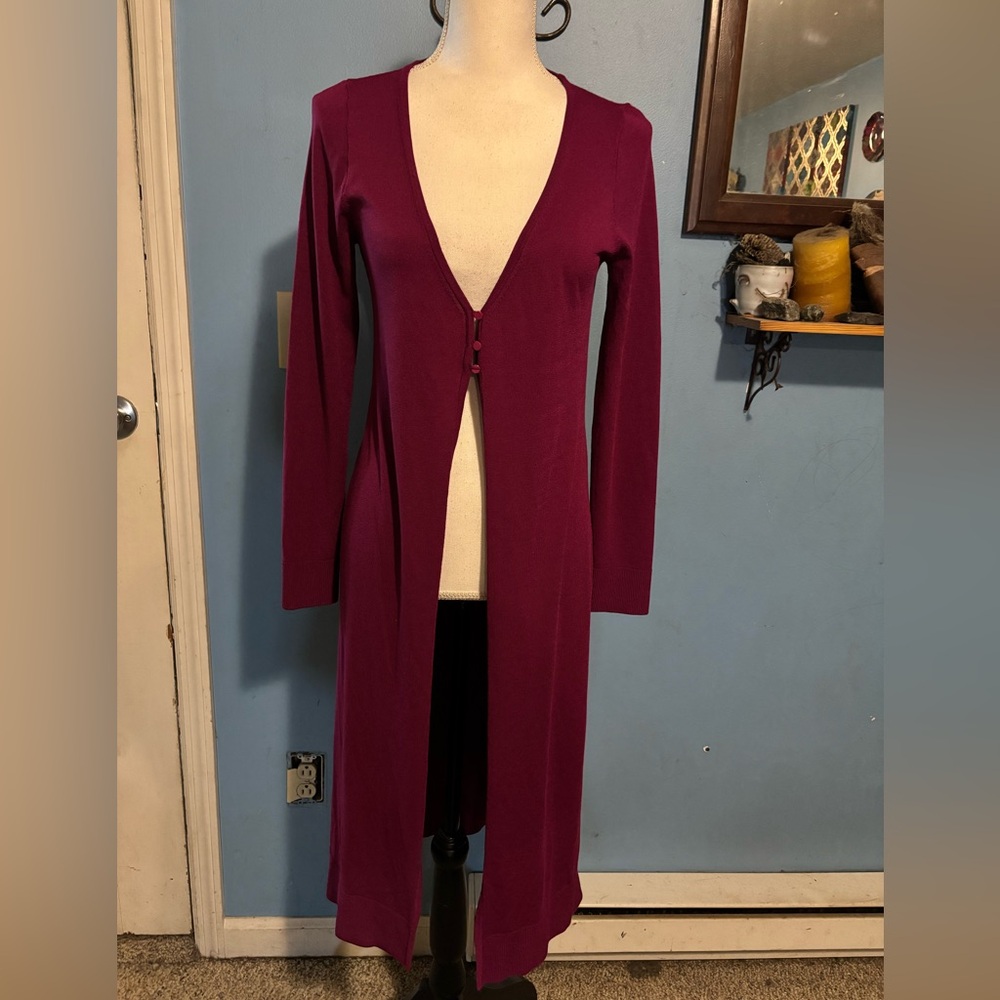 Express, Long, stretch Pink, Cardigan Sweater